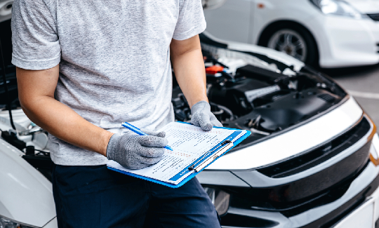 Insurance Claim being filled out on paper